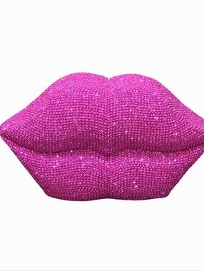 At Home Luxury Lip-Shaped Glitter Rhinestone Decor